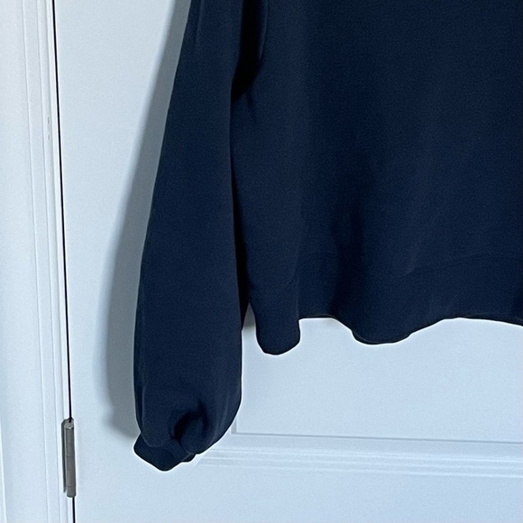 Richer Poorer Navy Blue Recycled Fleece Cropped Sweatshirt - 35372 - Picture 11 of 15